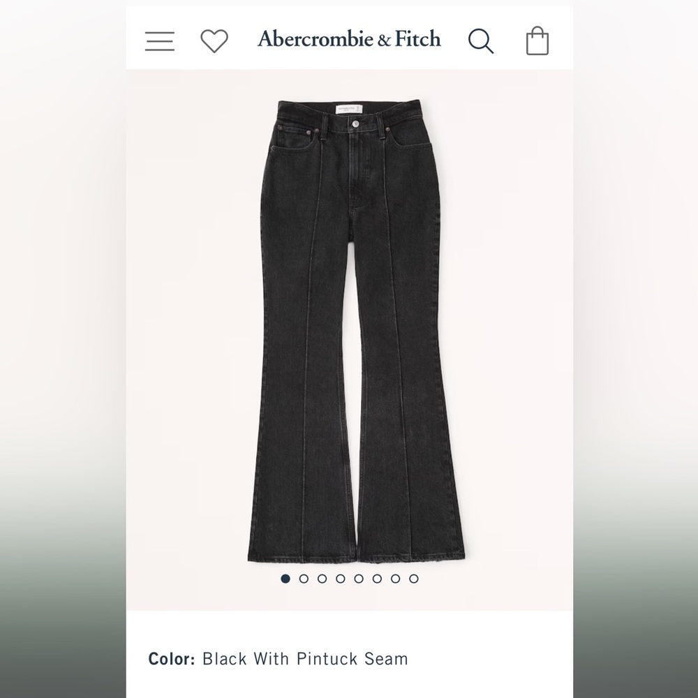 Abercrombie & Fitch - Women's High Rise Vintage Flare Jean - BLACK - 25S